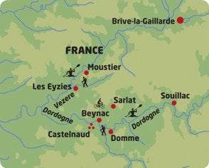 dordogne map adventure vezere river france
